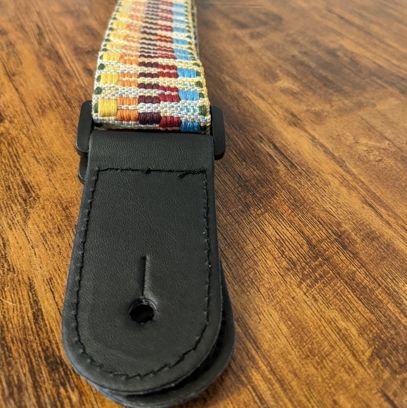 Braided Adjustable Ukulele Strap with Leather Ends - Picture 2 of 4